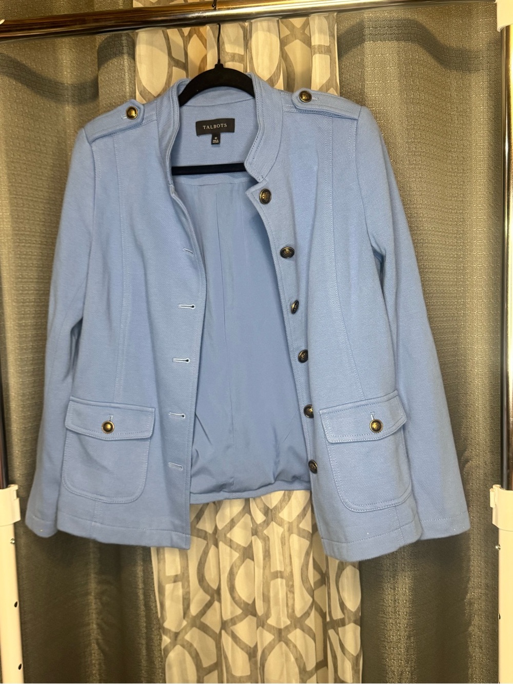 Talbots Powder Blue Military-Style Blazer